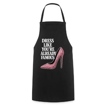 Dress like you're already famous - Rosa Heel - Kochschürze - Schwarz - Vorne - AI Model Male 185 dark (185cm)