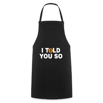 I told you so accountant profession gift finances - Cooking Apron - black - Front - AI Model Male 185 dark (185cm)