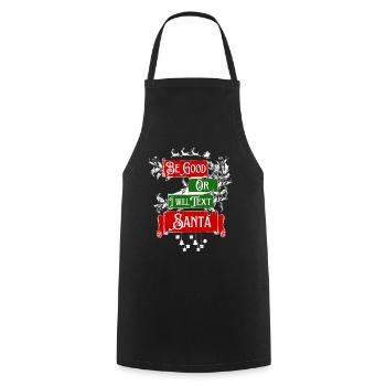 Cooler Weihnachtsspruch Witzig Geschenk Idee - Kochschürze - Schwarz - Vorne - AI Model Male 185 dark (185cm)