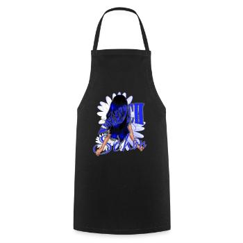 Schön schwarze-blau Haare blau Schönheit Natürlich - Kochschürze - Schwarz - Vorne - AI Model Male 185 dark (185cm)