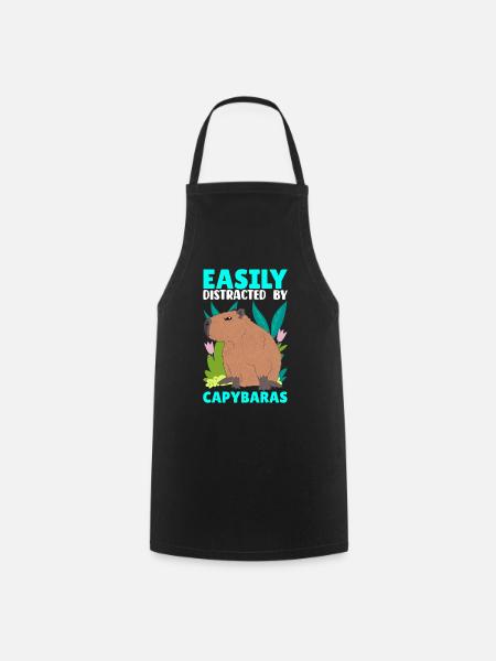 Capybara Capy - Kochschürze - Schwarz