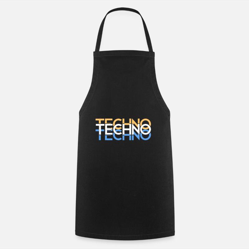 Techno - Tablier de cuisine - noir