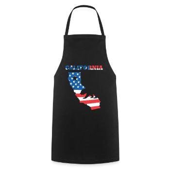 California USA flag flag - Cooking Apron - black - Front - AI Model Male 185 dark (185cm)