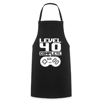 40ème anniversaire Niveau 40 Complete Retro Gamer - Tablier de cuisine - noir - Devant - AI Model Male 185 dark (185cm)