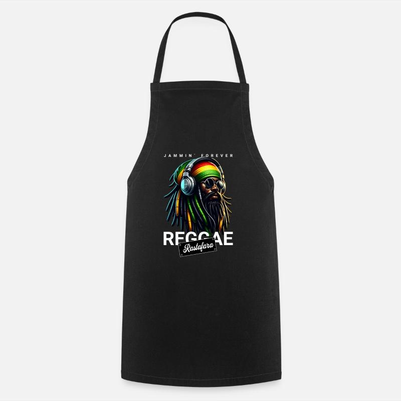 Reggae Rastafara Jammin` Forever - Kochschürze - Schwarz