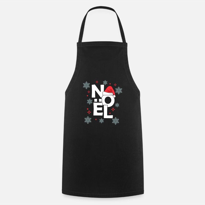 Christmas Snowflake - Cooking Apron - black