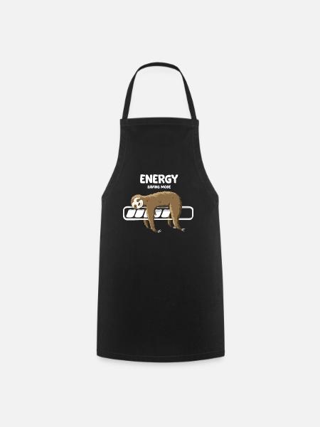 Laziness and energy - Cooking Apron - black
