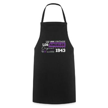 1943 Vintage Born Legend 81 Anniversaire - Tablier de cuisine - noir - Devant - AI Model Male 185 dark (185cm)