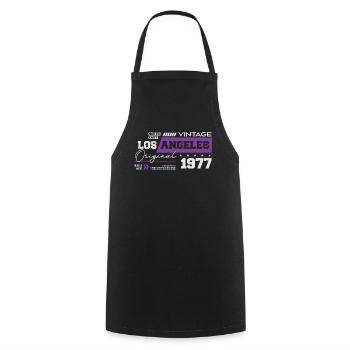 1977 Vintage Born Legend 47 Anniversaire - Tablier de cuisine - noir - Devant - AI Model Male 185 dark (185cm)