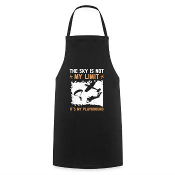 Saut en parachute de parachute - Tablier de cuisine - noir - Devant - AI Model Male 185 dark (185cm)