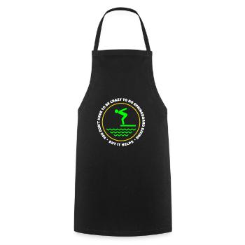 Plongeur Plongeur Humour - Tablier de cuisine - noir - Devant - AI Model Male 185 dark (185cm)