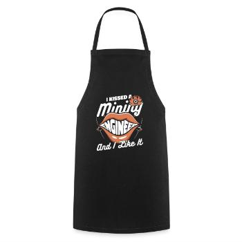 Engineer Kissed Mining Engineer - Cooking Apron - black - Front - AI Model Male 185 dark (185cm)