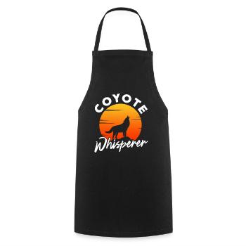 Coyote Whisperer - Coyote Animal Enthusiast Canine - Tablier de cuisine - noir - Devant - AI Model Male 185 dark (185cm)