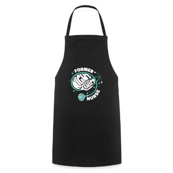 nurse stethoscope - Cooking Apron - black - Front - AI Model Male 185 dark (185cm)