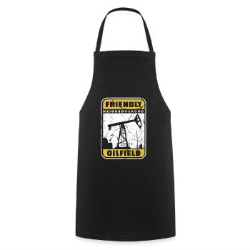 Oil Field Oil Rig Humor - Cooking Apron - black - Front - AI Model Male 185 dark (185cm)