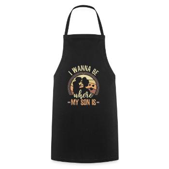 Maman Mère - Tablier de cuisine - noir - Devant - AI Model Male 185 dark (185cm)