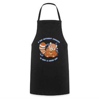 A Day Without Cookies Is Not A Good Day Cookie - Cooking Apron - black - Front - AI Model Male 185 dark (185cm)