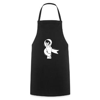 Breast Cancer Hand - Cooking Apron - black - Front - AI Model Male 185 dark (185cm)