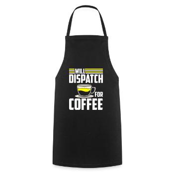 Emergency call control center coffee - Cooking Apron - black - Front - AI Model Male 185 dark (185cm)