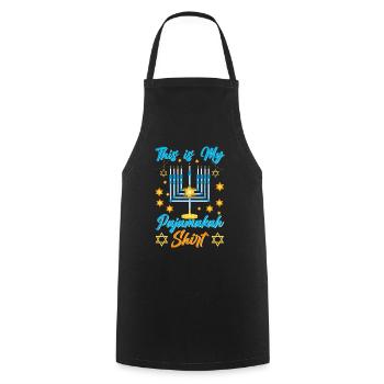 Chanukka Hanukka Dreidel Latkes Hanukkah - Kochschürze - Schwarz - Vorne - AI Model Male 185 dark (185cm)