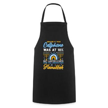 Chanukka Hanukka Dreidel Latkes Hanukkah - Kochschürze - Schwarz - Vorne - AI Model Male 185 dark (185cm)