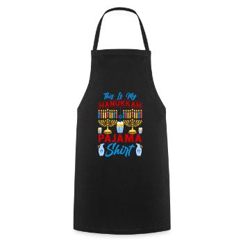 Chanukka Hanukka Dreidel Jüdisches Fest - Kochschürze - Schwarz - Vorne - AI Model Male 185 dark (185cm)