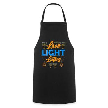Chanukka Hanukka Dreidel Latkes Hanukkah - Kochschürze - Schwarz - Vorne - AI Model Male 185 dark (185cm)