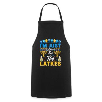 Chanukka Hanukka Dreidel Latkes Hanukkah - Kochschürze - Schwarz - Vorne - AI Model Male 185 dark (185cm)