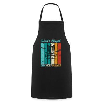 Frisbee Player Disc Golf Frisbee Competition - Cooking Apron - black - Front - AI Model Male 185 dark (185cm)