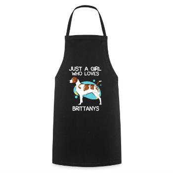 Just A Girl Who Loves Brittanys - Cooking Apron - black - Front - AI Model Male 185 dark (185cm)