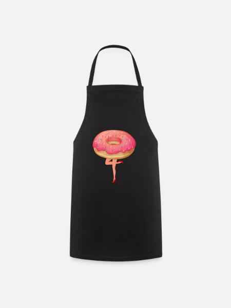 Donut Fersen - Kochschürze - Schwarz