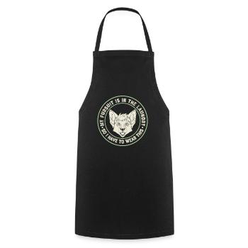 Furry Fandom Fursuits Funny - Cooking Apron - black - Front - AI Model Male 185 dark (185cm)