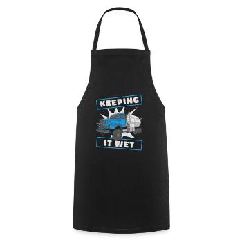 Truck Driver Trucker Truck Driver Funny - Cooking Apron - black - Front - AI Model Male 185 dark (185cm)