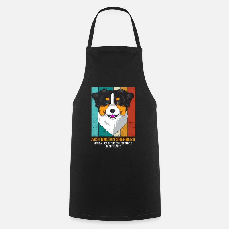 Australischer Schäferhund Aussie Dad Aussie Mom - Kochschürze - Schwarz