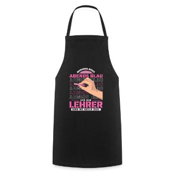 Lehrer Pädagoge Morgens Mde Abends Blau - Kochschürze - Schwarz - Vorne - AI Model Male 185 dark (185cm)