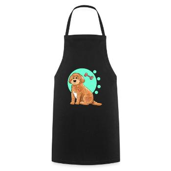 Cockapoo Dog - Cooking Apron - black - Front - AI Model Male 185 dark (185cm)