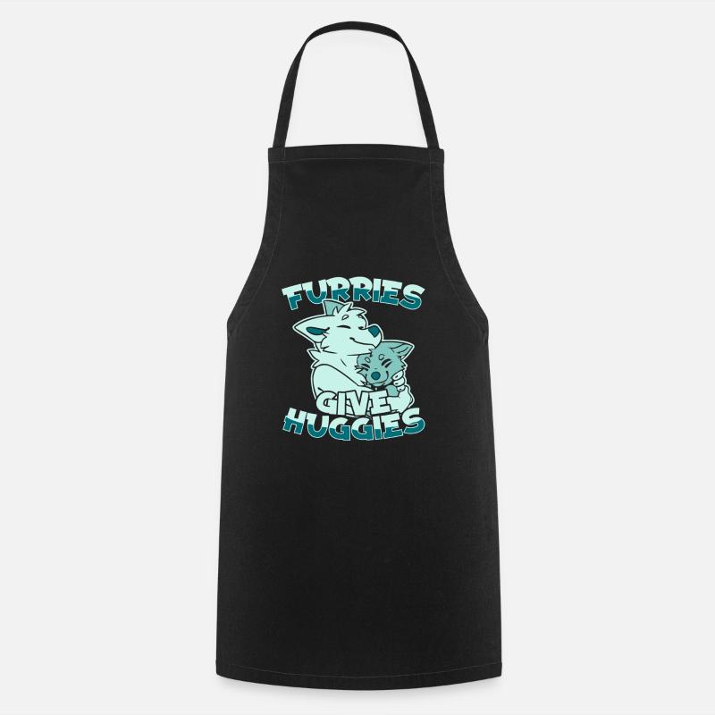 Furry Fandom Fursuits Hug - Cooking Apron - black