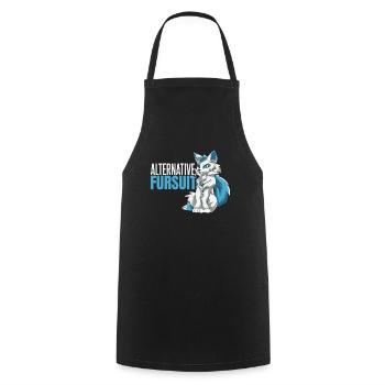 Furry Fandom Fursuits Cool - Cooking Apron - black - Front - AI Model Male 185 dark (185cm)
