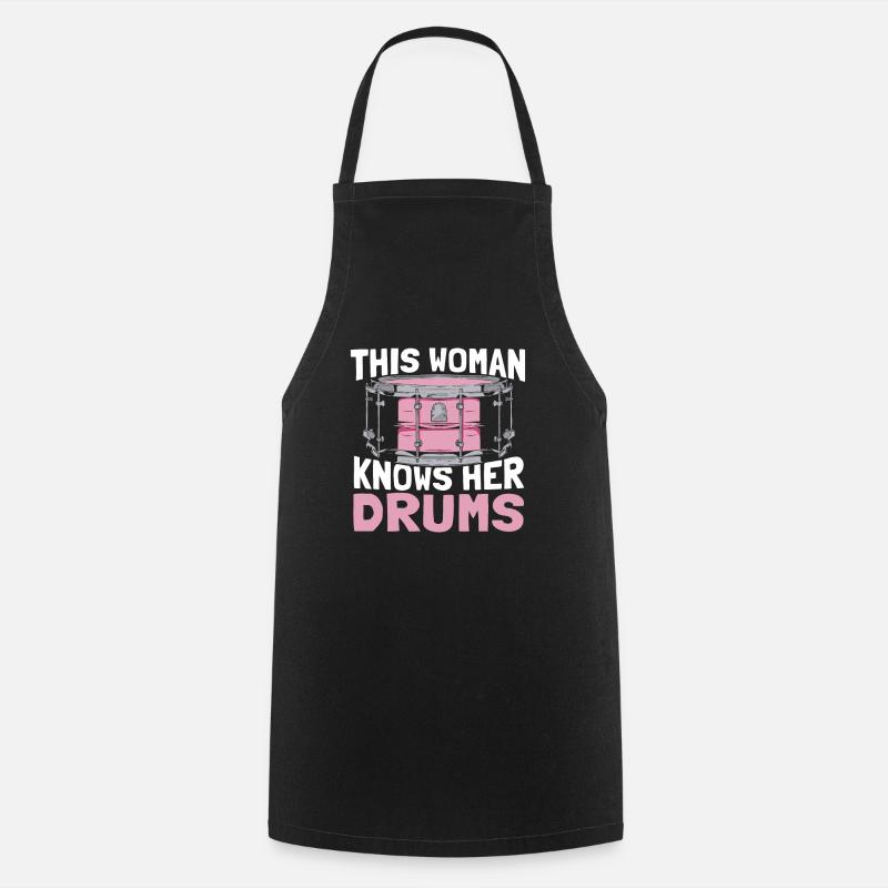 Drums Drummer Drummer - Cooking Apron - black