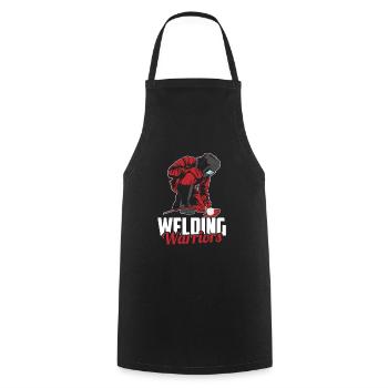 Welders, locksmiths, warriors - Cooking Apron - black - Front - AI Model Male 185 dark (185cm)