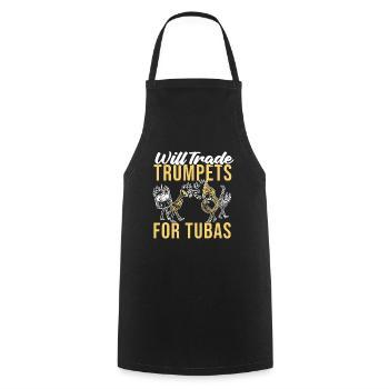 Fanfare procession tuba - Cooking Apron - black - Front - AI Model Male 185 dark (185cm)