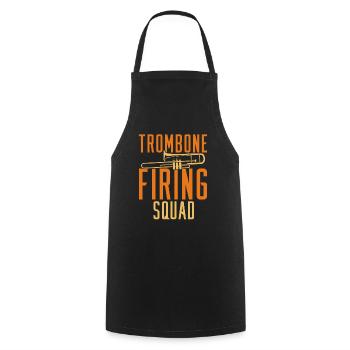marching band, trombone, brass band, trombone - Cooking Apron - black - Front - AI Model Male 185 dark (185cm)