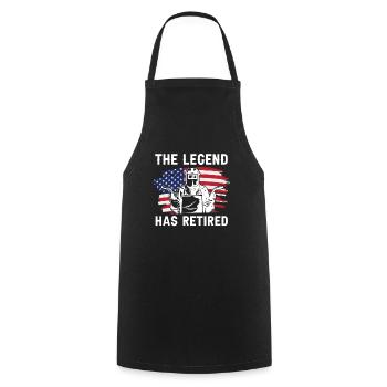 Welder Locksmith US Flag - Cooking Apron - black - Front - AI Model Male 185 dark (185cm)