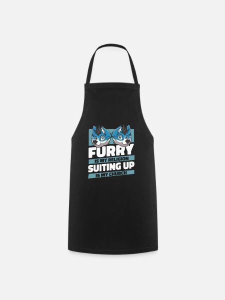 Furry Fandom Fursuits Witzig - Kochschürze - Schwarz