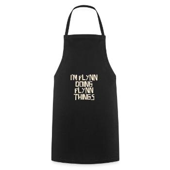 I'm Flynn doing Flynn things - Cooking Apron - black - Front - AI Model Male 185 dark (185cm)