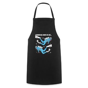 Diving Diver Commercial Diving - Cooking Apron - black - Front - AI Model Male 185 dark (185cm)