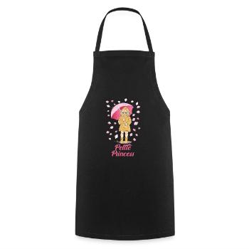 Roses Cute - Cooking Apron - black - Front - AI Model Male 185 dark (185cm)