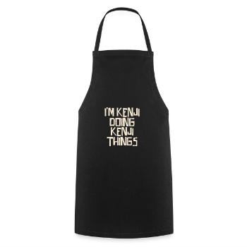 Je suis Kenji en train de faire des choses Kenji - Tablier de cuisine - noir - Devant - AI Model Male 185 dark (185cm)