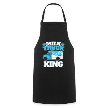 Cow Milk King Milk Wagon - Cooking Apron - black - Front - AI Model Male 185 dark (185cm)