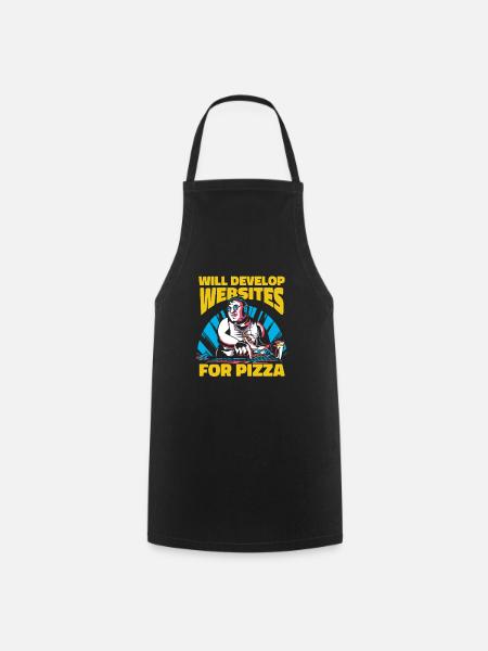 Web Entwickler Webdeveloper Pizza - Kochschürze - Schwarz